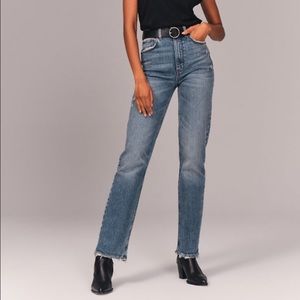 Abercrombie 90s Ultra High Rise Straight Leg Jeans